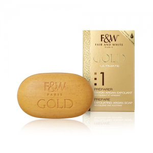 Fair & White Gold Argan Exfoliating Soap - Gently clears dead cells away - 200g / 7 oz