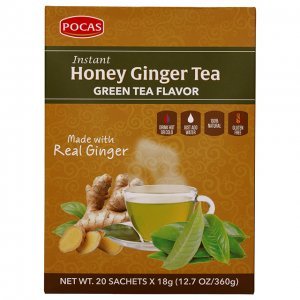 Honey Ginger Tea Green Tea Flavor 20 Pack 12.7oz/360g